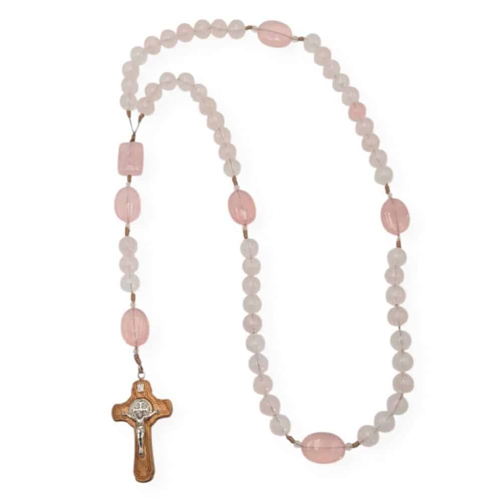 chapelet quartz rose