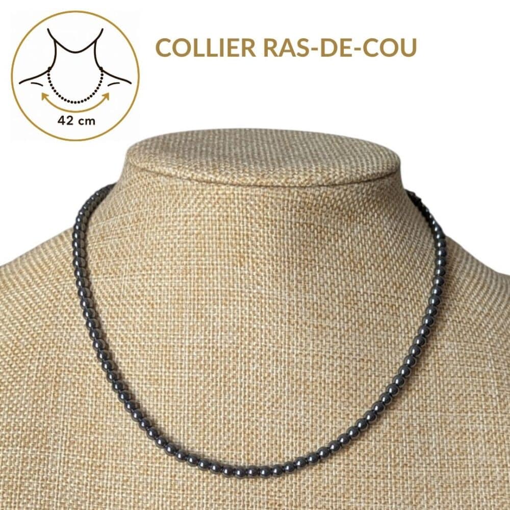 Acheter un collier en hématite, c'est choisir un bijou en pierre naturelle élégant qui apporte une touche authentique à votre style. Le hématite est traditionnellement apprécié en lithothérapie pour favoriser l'ancrage, la force mentale, la confiance et la stabilité, faisant de ce collier une belle idée cadeau ou un plaisir à s'offrir.
