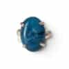 Bague argent 925 apatite bleue naturelle clarté mentale et créativité