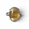 Bague argent 925 citrine naturelle abondance et confiance en soi