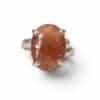 Bague argent 925 pierre de soleil naturelle joie et énergie positive