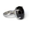 Bague argent 925 spinelle qualité AA sertissage griffes vue profil