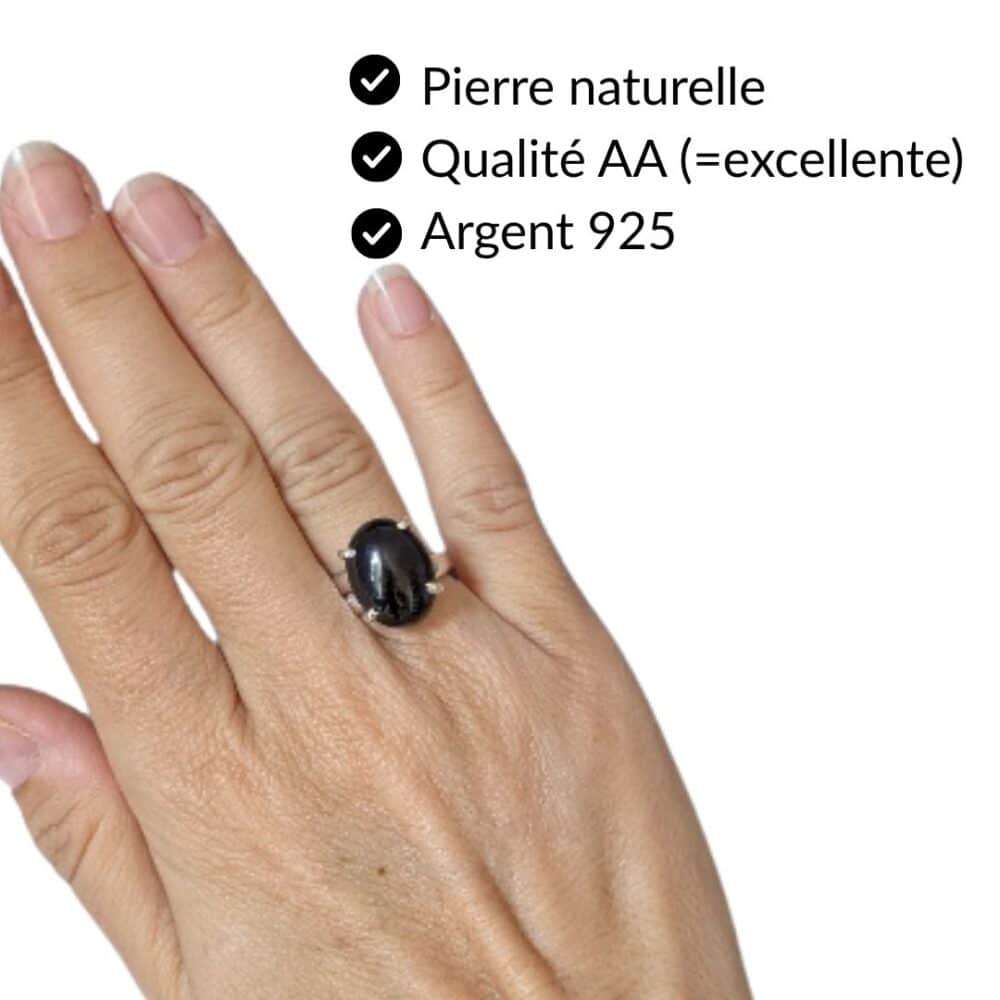 Bague spinelle pierre naturelle qualité AA argent 925 bijou lithothérapie Garaulion