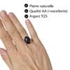 Bague spinelle pierre naturelle qualité AA argent 925 bijou lithothérapie Garaulion