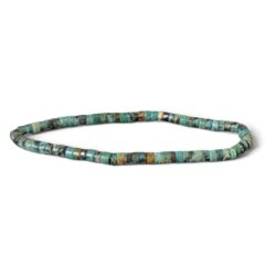 Acheter un bracelet Heishi en turquoise d'Afrique naturelle, une pierre idéale pour accompagner les changements, renforcer la confiance et favoriser l'épanouissement personnel.